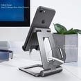 thumbnail image 5 of Soporte para Tablet, Soporte de Aluminio, Ángulo Libre, Compatible, 5 - 12,9 pulgadas, Compatible con smartphones y tablets Negro, 5 of 5