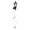 thumbnail image 2 of 1/12 Dollhouse Light Metal Lámpara De Pared Negra Brillante Con Cable Y Cable De Batería De 9V Yotijar Luces LED de casa de muñecas, 2 of 10