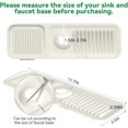 thumbnail image 2 of Kitchen Sink Splash Guard 17.7 x 5.5 Inch, Toovem Faucet Handle Drip Catcher Tray, Longer Silicone Sink Faucet Mat, Dish Soap Sponge Holder for Bathroom, Farmhouse, Rv, Easy to Clean & Install Beige, 2 of 8