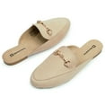 thumbnail image 4 of Alpine Swiss Erin Womens Flat Mules Loafers Round Toe Blackless Slide on Shoes, 4 of 7