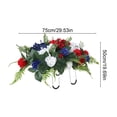 thumbnail image 3 of Patriotic Cemetery Headstone Saddle Flowers in Red White and Blue Roses with Flags Artificial Cemetery Flowers for Grave,Cemetery Memorial Flowers for Outdoor Tombstone Decorations, 3 of 6