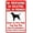 Warning Sign 5, variant on Beware of Dog No Trespassing Yard Sign 8"x12" - Fence Warning, Private Property Metal, No Soliciting, Dog May Bite