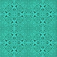 thumbnail image 1 of Ahgly Company Indoor Square Patterned Aqua or Cyan Blue Area Rugs, 5' Square, 1 of 6