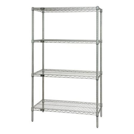 

Quantum Storage WR74-1272S 4-Shelf Stainless Steel Wire Shelving Unit - 12 x 72 x 74 in.