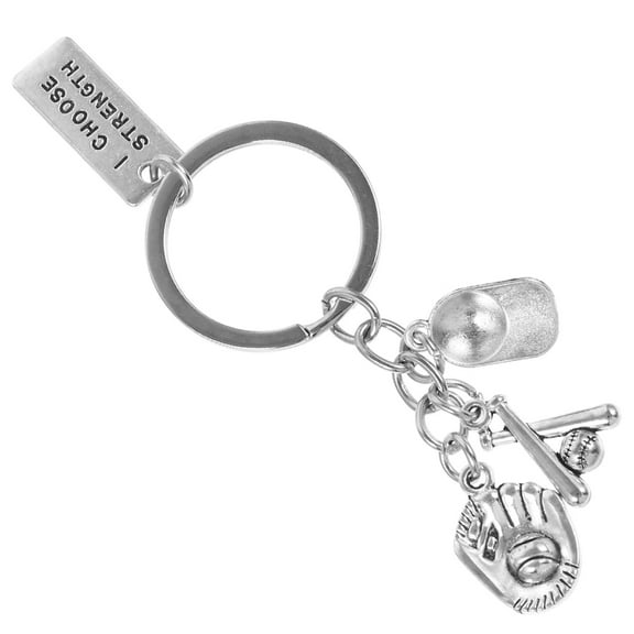 unbranded  Athlete Gift Softball Key Chain Baseball Cap Bat Pendant Backpack Lovers