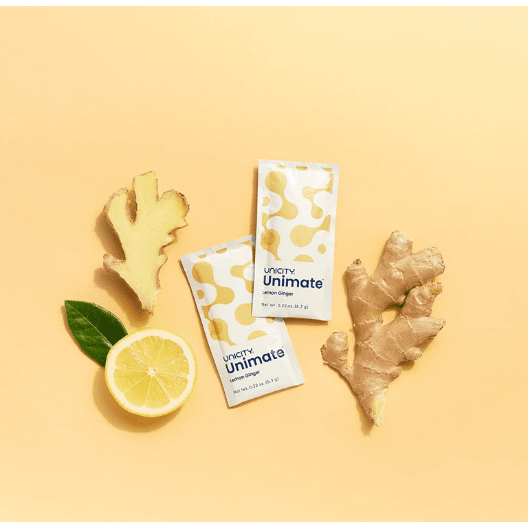 Unicity Unimate Lemon Ginger, Yerba Mate Drink, Antioxidants