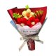 thumbnail image 5 of Ramo de flores de punto R, flores de ganchillo, decoración, adorno tejido a mano, acabado Rojo, 5 of 9