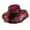 Wine Red, variant on Yirtree Organza Hat,Tea Party Hats for Women,Fancy Church Hats Wedding Dress Hat