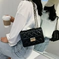 thumbnail image 6 of Women Genuine Leather Shoulder Bag Ladies Fashion Clutch Purses Quilted Crossbody,black,black，G146476, 6 of 7