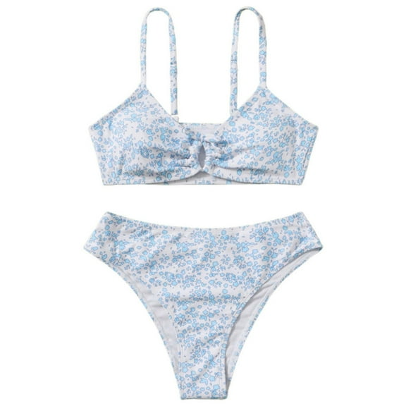 Girls Summer Swimwear AKAFMK Girls' Tankini Sets,Girls Two Piece Bathing Suits,Girl's Floral Print Bikini Swimsuit 8-14 Years