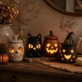 thumbnail image 6 of Cozy Monster Tealight Lantern, Handmade Ceramic Halloween Candle Holder, Cute Spooky Tea Light Holder for Tabletop Mantel Shelf Cottagecore Spooky Halloween Decorations Home Decor Gift, 6 of 7