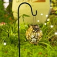 thumbnail image 6 of Set of 2 Solar Hanging Lantern Lights Outdoor Waterproof Metal Decorative for Garden Patio Yard Lawn and Tabletop Decorations. Unique Gifts for Women Mum Butterfly Lovers., 6 of 8