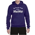thumbnail image 2 of Wild Bobby My Favorite People Call Me MeMe Mother's Day Unisex Graphic Hoodie Sweatshirt, Purple, 3X-Large, 2 of 5
