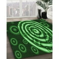 thumbnail image 2 of Ahgly Company Indoor Round Patterned Dark Forest Green Area Rugs, 5' Round, 2 of 6
