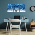 thumbnail image 6 of Visual Art Decor Blue Tree Framed Wall Art Painting, 12" x 16", Set of 3, 6 of 10