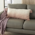 thumbnail image 4 of Mina Victory Life Styles 14x30" Cotton Ombre Tassels Throw Pillow in Blush Pink, 4 of 5