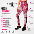 thumbnail image 6 of Rocketsports-1 Mesh Women's Leggings with Pockets - Stylish and Comfortable Moisture Wicking Leggings - Red - Large, 6 of 6