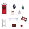 thumbnail image 2 of Doll House Mini Red Christmas Decoration Set Miniature Scene Model 10 Models, 2 of 9