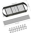 thumbnail image 5 of 31.7-Inch Hanging Pot Rack, Space-Saving Pot Hanger for Kitchen, Ceiling Pan Hanging Rack with 16 Detachable S Hooks, Sturdy Metal Frame, Industrial Style, Charcoal Black and Black, 5 of 16