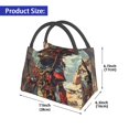 thumbnail image 2 of Yiaed Tribal Futuristic Warrior Print Lunch box lunch bag Portable Insulated Lunch Box for Women Men Cooler Tote Bag with Front Pocket for Work Picnic Travel, 2 of 6