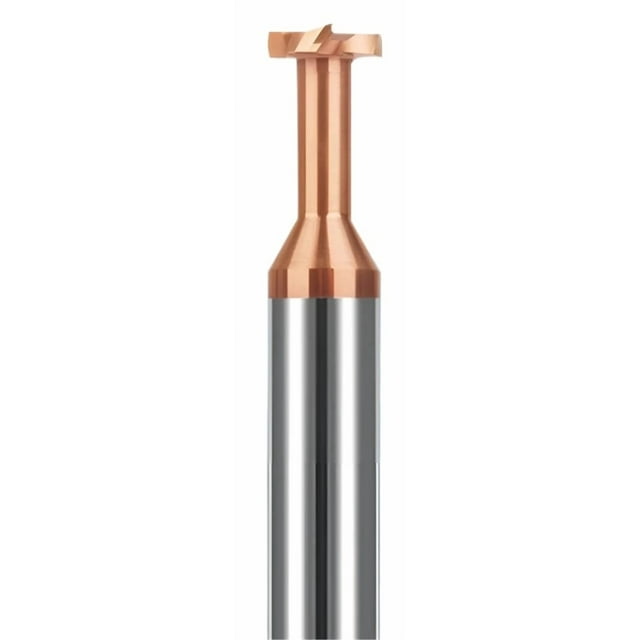 Slot Milling Cutter Thickness 0.5 1 1.5-3mm Coated Metal Steel Machining Tool Solid Carbide T Groove End Mill , High Precision