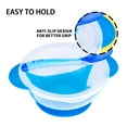 thumbnail image 6 of 3 Pack Baby Bowls with Suction Base, Food Storage Containers With Spill-Proof Lids, Temperature-Sensing Spoon, Binaural Design Bowl, Baby Essentials for Kids Toddlers, First Stage Self Feeding, 6 of 8
