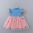 thumbnail image 5 of BLTIBY Toddler Dress Sleeveless Denim Mesh Patchwork Dress Baby Girls Summer Dresses Backless Smocked Kids Sundress Princess Dress 2024 Pink 0-6 Months, 5 of 9