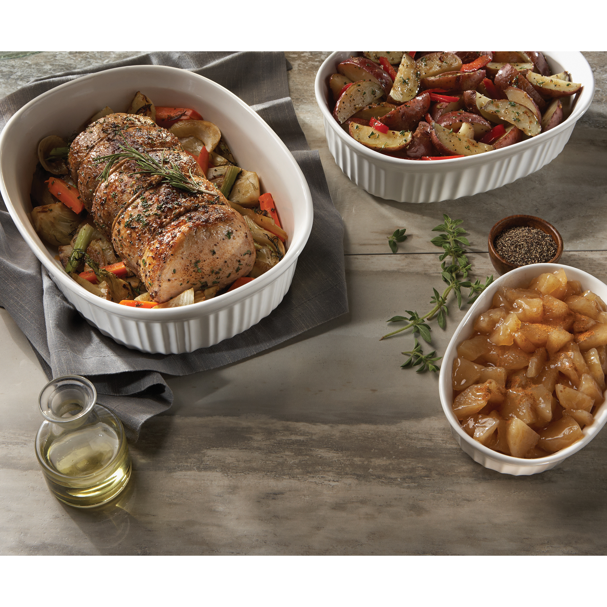 CorningWare French White 2.5-Quart Oval Baking Dish with Lid photo 4