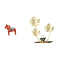 thumbnail image 1 of Escultura de caballo Dalecarlian con forma de hoja, adorno coleccionable de animal, figura decorativa moderna para estantería, entrada, dormitorio, de, 1 of 8
