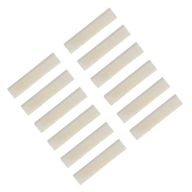 Tachiuwa 12pcs High Quality Cattle Bone Uncarved Nuts For Guitar Maker Luthier Supply