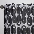 thumbnail image 3 of DESIGN ART Designart 'Black Circles on White' Modern Curtain Single Panel 52 in. wide x 84 in. high - 1 Panel 84 Inches, 3 of 5