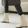 thumbnail image 4 of B91xZ Bottes d'Automne pour Femmes Bottes Chelsea Mode Confort Talon Bas, Beige 9, 4 of 5
