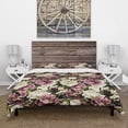 thumbnail image 3 of Designart 'Pink and White Blossoming Peonies' Floral Duvet Cover Set, 3 of 4