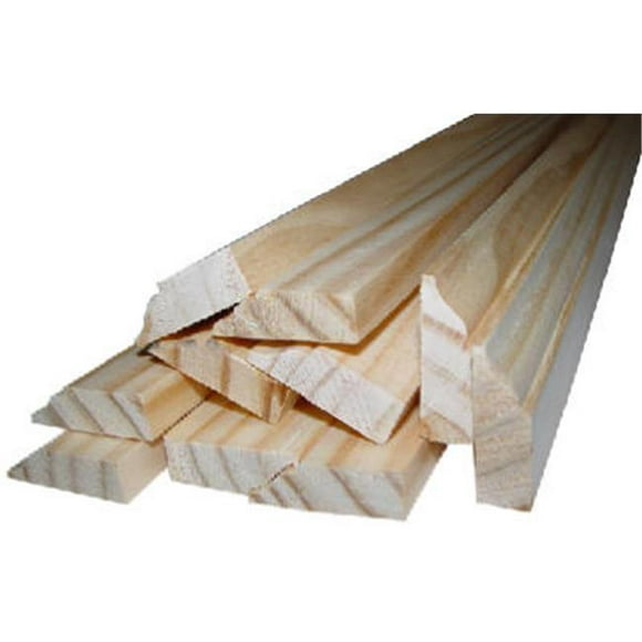 Alexandria Moulding 0W936-20084C1 7 ft. Colonial Stop Solid Pine Molding - Pack of 6