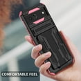 thumbnail image 5 of for Google Pixel 6a Wallet Case, with Credit Card Holder Stand Kickstand Slim Rugged Shockproof Heavy Duty Defender Armor Military Grade Protective Case for Google Pixel 6a,Pink, 5 of 9