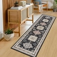 thumbnail image 6 of Findosom 2'x6' Vintage Boho Kitchen Rug Runner for Hallways Machine Washable Non Slip Hallway Runner Rugs 0.6 inch Thickness Medallion Floor Runner Rugs for Entryway Bedroom Laundry Room Black, 6 of 7