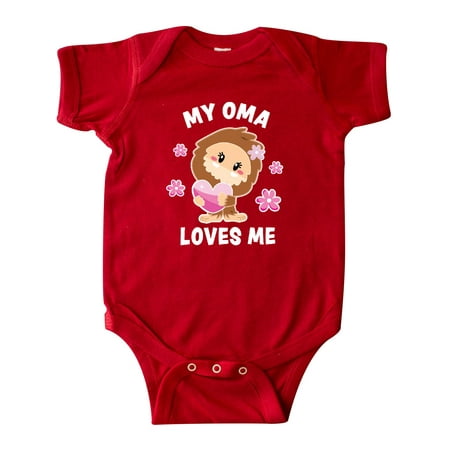 

Inktastic My Oma Loves Me with Bigfoot Gift Baby Girl Bodysuit