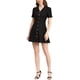 thumbnail image 5 of INSPIRE CHIC Vestido de Mujer de Manga Corta con Botones, Vintage, Cuello Caído, Vestidos de Denim L Negro, 5 of 7