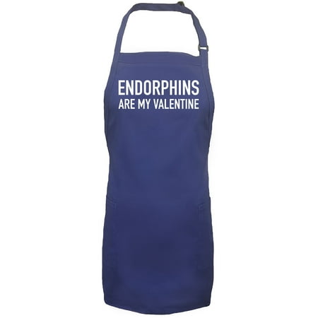 

Endorphins Are My Valentine Apron with 2 patch pockets
