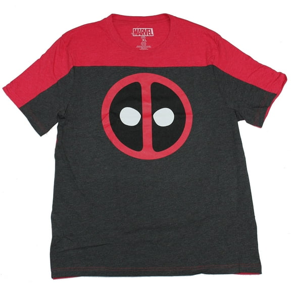 Deadpool (Mavel Comics) Yoke Mens T-Shirt - Classic Deadpool Logo Image