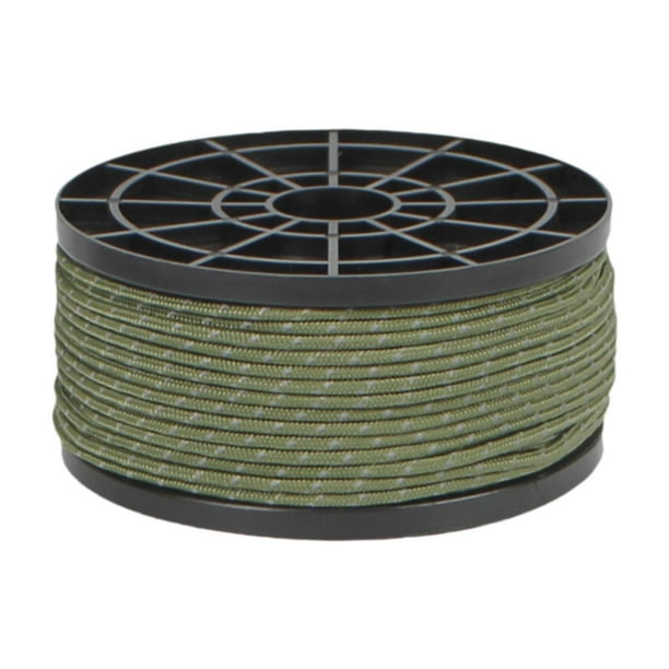 Cuerda de viento Paracord reflectante Diseño reflectante Cuerda para tender la ropa resistente Cuerda para acampar Verde