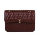 thumbnail image 2 of Bolsa Bolso de hombro con cadena de PU de color puro con patrón de celosía para mujer Retro (marrón) Tmvgtek Para estrenar, 2 of 7