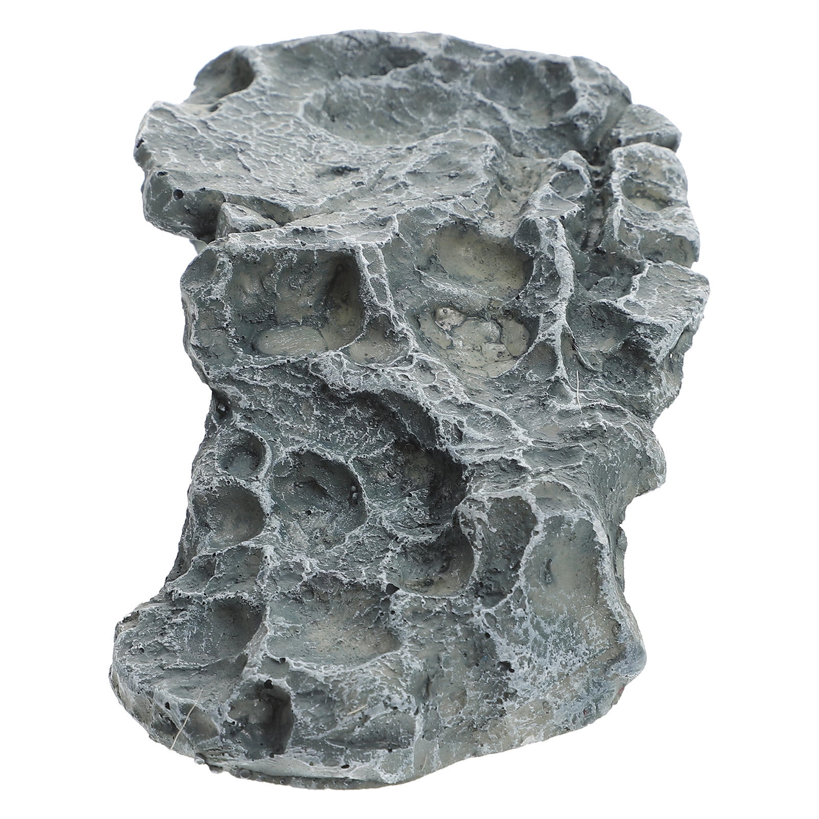 Phenofice Grey Resin Hideout with Basking Platform for Turtle Bearded Dragon and Snake Habitat