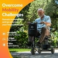 thumbnail image 3 of Reyhee Triad Compact Folding Electric Mobility Scooter, 50 Lbs Lightweight Portable, 3 of 12