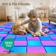thumbnail image 4 of ODIKA 9'x12' Washable Area Rug Colorful Checkered Vibrant Block Print Contemporary Abstract Decor for Great Room, Indoor Concept, Large Living Low Pile, Flatwoven, 4 of 7