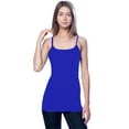 thumbnail image 4 of Essential Basic Women Value Pack Long Camisole Cami - Black, White, Royal, Red, Medium, 4 of 5