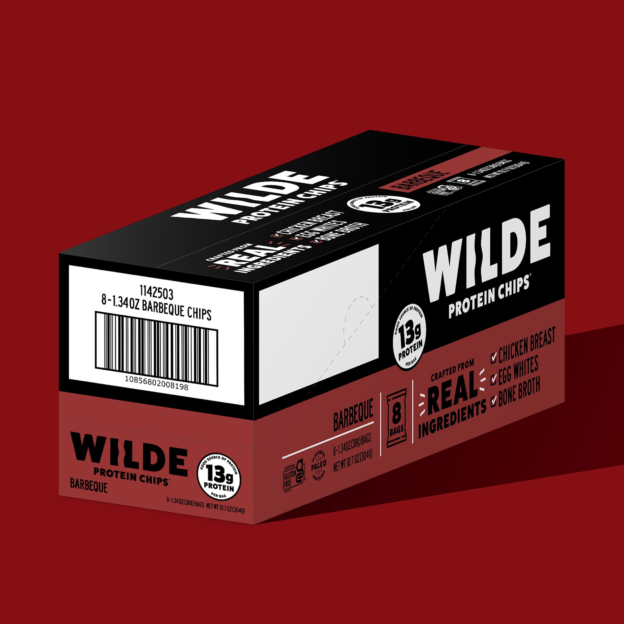 WILDE Protein Chips Barbeque 1.34oz (8-1.34oz)