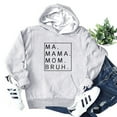 thumbnail image 3 of Ma Mama Mom Bruh Hoodies for Women 2025 Long Sleeve Casual Graphic Hooded Sweatshirt with Pockets Pullover Tops, 3 of 5
