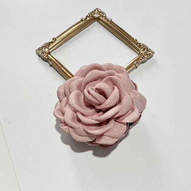 Pinzas en forma de garra para el pelo con forma de rosa de tela francesa para mujeres y niñas, pasador, horquillas, pinzas para el pelo, accesorios para el cabello, regalo