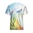 thumbnail image 5 of ICHUANYI Clearance Fashion Woman Causal V-Neck Vintage Love Printing Blouse Short Sleeve T-Shirt Summer Tops(Yellow, XXL) ICHUANYI WER2023081112765, 5 of 5